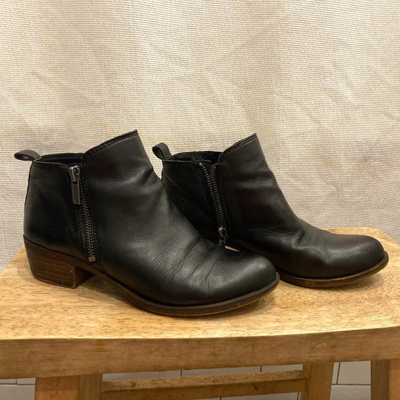 Lucky Brand Shoes - Lucky Brand Black Leather Booties sz 7